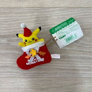 NEW Tomy Vintage Pikachu Pokemon Pocket Monsters Ornament Keychain
